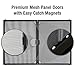 Pleasant Hearth CR-3402 Craton Fireplace Glass Door, Gunmetal, Large