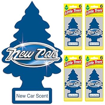 LITTLE TREES Car Air Freshener | Hanging Tree Provides Long Lasting Scent for Auto or Home | New Car Scent, 6-packs (4 count)