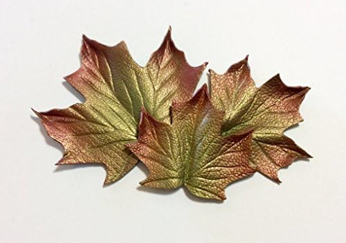 Four 1.25" leather maple leaves (craft supply).