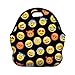 TOPCHANCES Premium Quaility Thermal Insulated 3D Print Neoprene Lunch Bag Storage Container Picnic Tote for Women Kids Lunch Bags Recycled Insulated Lunch Box Food Bag (Emoji)