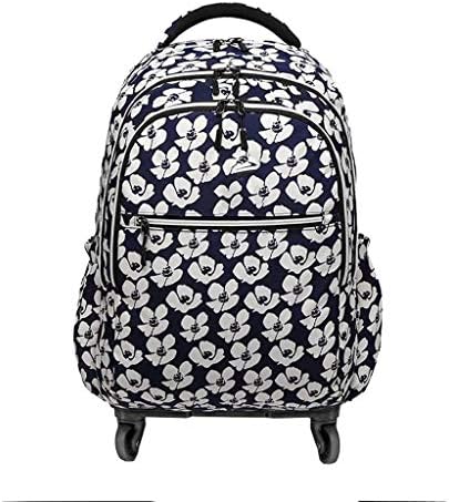 Cooralledtooere Reversible push-pull dual-purpose universal wheel light travel bag, three-layer zipper waterproof trolley bag, pullable folding men and women backpack duffel bag, canvas waterproof fab
