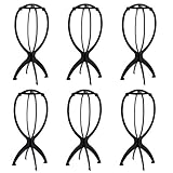 Rbenxia Wig Stand Holder Durable Plastic Folding Wig Display Tool Stable Pack of 6
