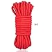 Alwaysuc 4-Pack 32 Feet 10M Soft Twisted Cotton Rope(Black,Red,pink, Purple) (Cotton Rope)