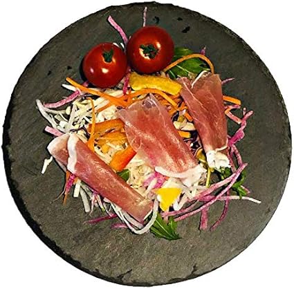 Amazon Co Jp Hiro S Choice ストーン プレート スレートプレート cm 丸 皿 天然石 ホーム キッチン