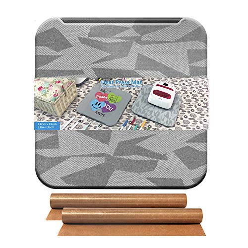 Simumu Heat Press Mat(13" x 13") for Cricut Easypress 2/Easypress, Heat