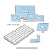 CEROBIT Wireless Bluetooth Keyboard Ultra Slim Universal Compatibility with Windows Android IOS for Laptop Mac Tablet Desktop PC Computer Smart TV (Sliver White)