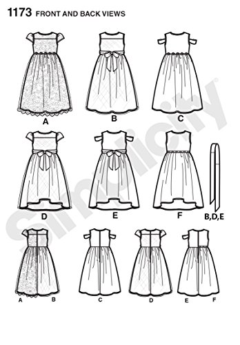 Simplicity Patterns US1173A Child's Project Runway Dresses, A (3-4-5-6-7-8)