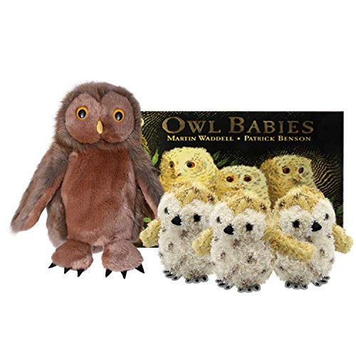 The Puppet Company Mummy and Baby Owl Storybook Set – Soft Jungle Animal Finger Puppets for Toddlers and Babies – Nursery Rhyme Toy for Storytelling, Roleplay, Learning, and Early Language Development