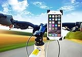 Bike Mount, SQdeal® Bicycle Motorcycle Handlebar Bar Phone Holder Cradle for iPhone 6s/6/6 Plus/5/5S/5C/4/4S,4G/3G Smartphone(Black)