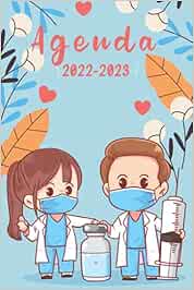 Agenda 2022-2023: planificador con vista de la semana de siete días por página con calendario, Regalo Para Estudiantes de Medicina, Medicos,Enfermeras, Personal Sanitario.