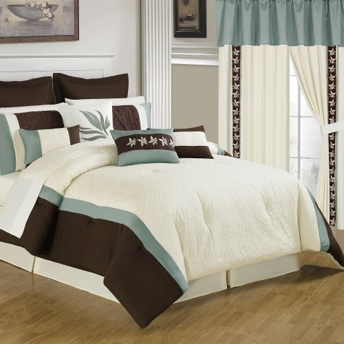 Lavish home 66-00010-24pc-k 25-piece room-in-a-bag anna bedroom s…