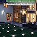 Solar Ground Lights,Outdoor Garden Pathway Waterproof In-Ground Driveway Lawn Walkway Flood Lights 8 LEDs Disk Lights,A Bright Road in Your Garden, White(8 LEDs,4-PACK)
