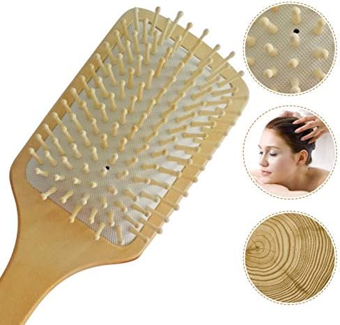 Hair Brush for Women Men and Kids,Wooden Paddle Brush For Thick Hair,Curly Hair,Straight,Long,Wavy,Short Hair,Reduce Frizz and Hair Breakage With Scalp Massage Valentine's Day Gift