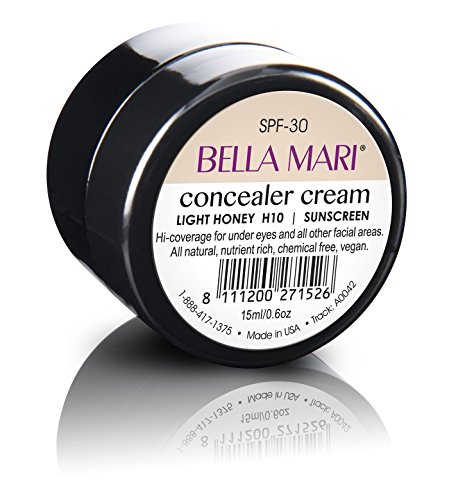 Bella Mari Natural Concealer Cream, Light Honey; 0.5floz