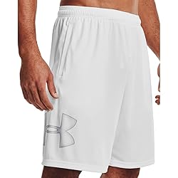 Under Armour Mens Tech Graphic Short , White