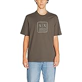 Armani Exchange Mens Square Logo Regular Fit Heavy Jersey Tee
