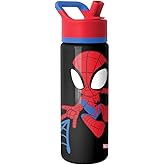 Simple Modern Kids Summit Water Bottle with Straw Lid | Marvel Spider Man 18oz Stainless Steel Cup Insulated Tumbler for Toddlers, Boys, School | Spidey Kid