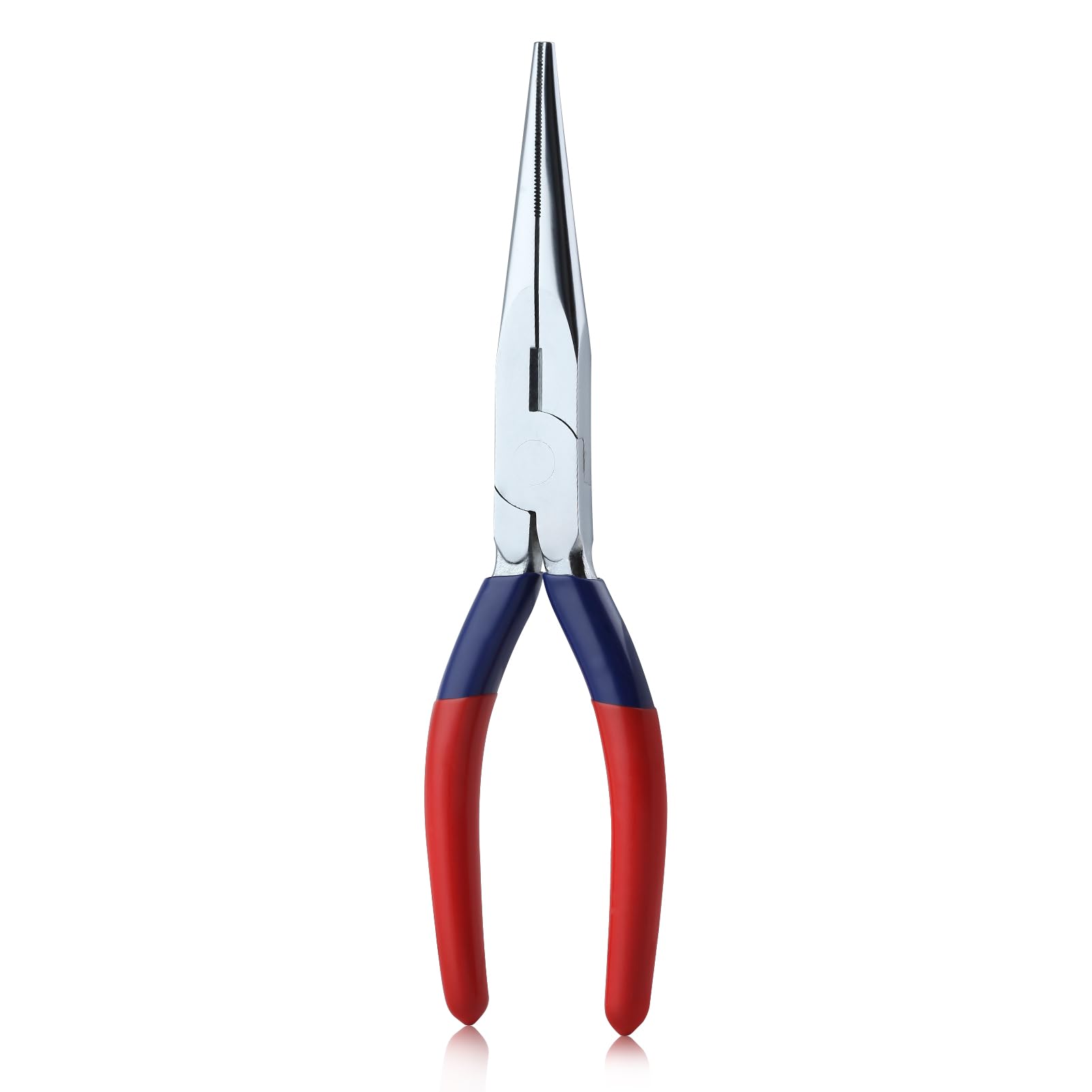 GOLD DEER 8 Inch Long Needle-Nose Pliers with Serrated Jaw Chain Nose Pliers Side Cutters Mini Jewelry Pliers Mini Long Nose Pliers for Jewelry Making Bending Wire Cutting Soft Wires