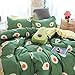 BeddingWish Cartoon Printed Green Avocado Bedding Hidden Zipper Reversible Kids Duvet Cover Sets-Twin (3Pcs)