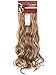 LELINTA 7Pcs 16 Clips 24 Inch Wavy Curly Full Head Clip in on Double Weft Hair Extensions Ginger Brown Mix Bleach Blonde