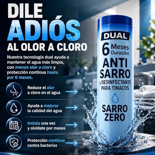Genérico Sarro Zero | Sistema Antisarro para Tinacos | Tratamiento para Agua Más Limpia y Sin Olores | para 450–1100 L | Pack de 3 | Efecto por 6 Meses