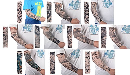 Tattoo Sleeves Body Art Arm Stockings Senscreen Sleeves, 10 Pcs Set Tattoo Sleeves Body Art Arm Stockings Senscreen Sleeves, 10 Pcs Set