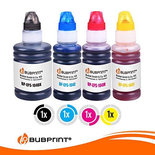 Bubprint-4-Tintas-Compatible-para-Epson-104-EcoTank-ET-4700-ET-2720-ET-2710-ET-2711-ET-2712-ET-2714-ET-2715-ET-2721-ET-2726-Set-Negro-Cian-Magenta-Amarillo