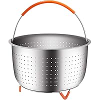 House Again Original Sturdy Steamer Basket for 3 or 5 Quart Pressure Cooker, 18/8 Stainless Steel Steamer Insert with…