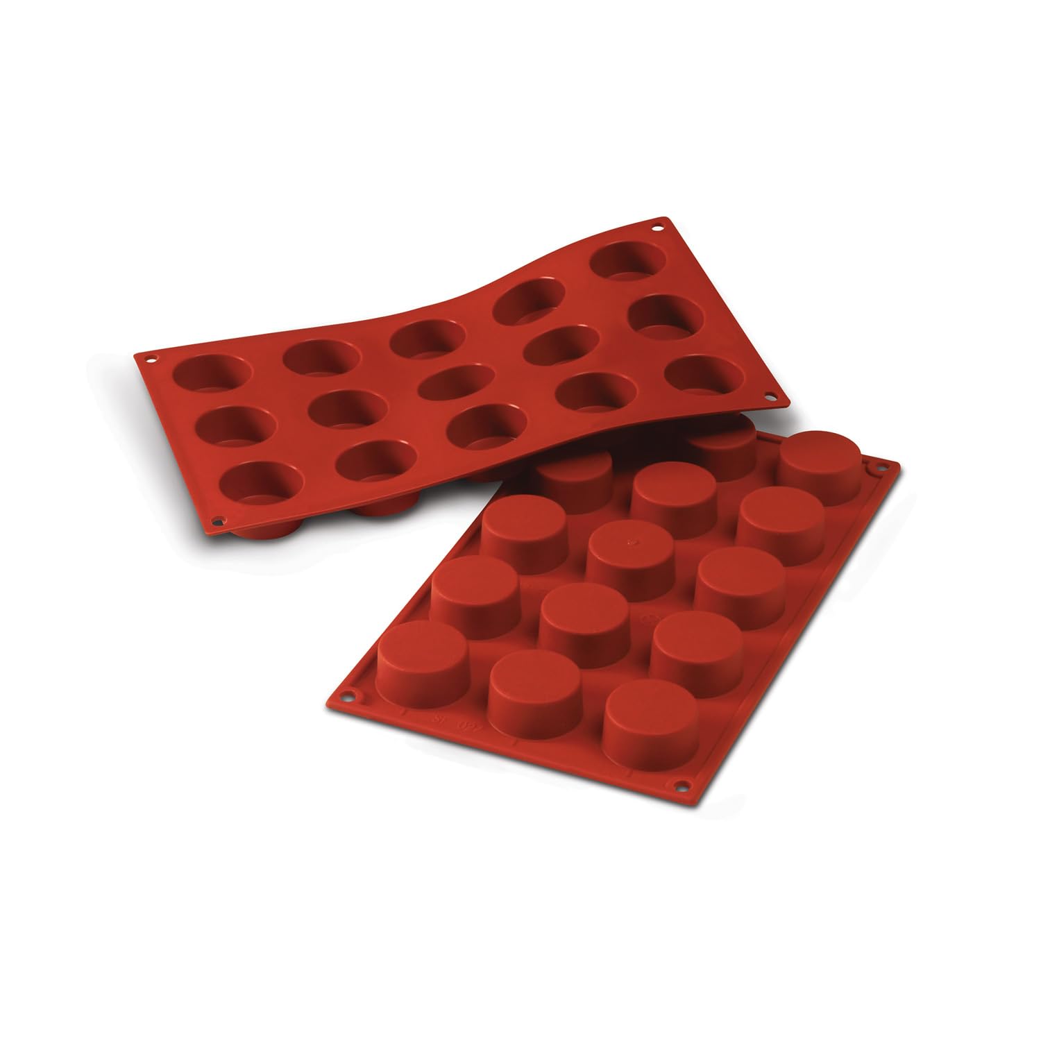 Silikomart SF027 Petit-Fours - Silicone Mould ø40 H 20 MM, Terracotta