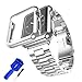 HUANLONG Compatible Apple Watch Bands 49mm 46mm 45mm 44mm 42mm 41mm 40mm 38mm, Stainless Steel iWatch Band with Case for Apple Watch Ultra2 Ultra Series 10 9 8 7 6 5 4 3 2 1 SE SE2, 44mm/45mm Silver