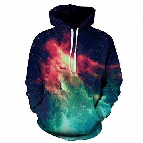 Space Galaxy Hoodies Men/Women Sweatshirt Hooded 3d Clothing Cap Hoody Print Paisley Nebula Jacket S