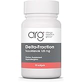 Allergy Research Group Delta-Fraction Tocotrienols Supplement - 125 mg Vitamin E, Annatto, Gamma, Tocotrienols Only, Tocopherol-Free, Hypoallergenic, Softgels - 90 Count
