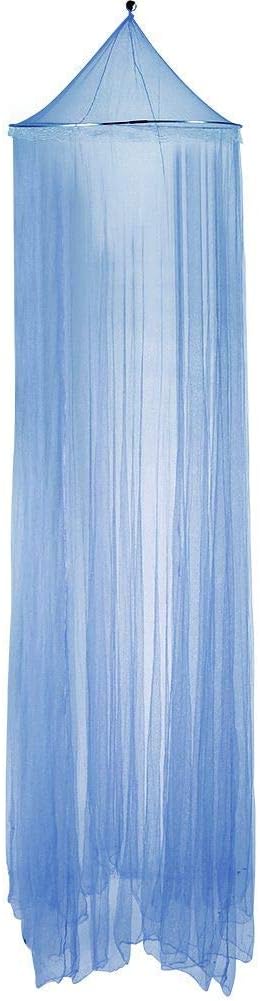 Aimilaly Round Lace Bed Canopy Mosquito Net Curtains, Princess Dome Netting - Insect Protection Hanging Canopy for Adults, Babies, Outdoor Camping, Light Blue: Home & Kitchen