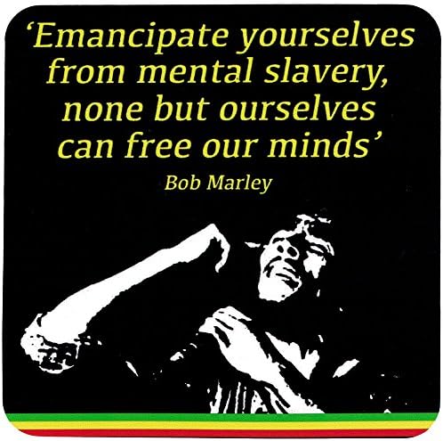 Emancipate Yourselves From Mental Slavery… Bob Marley – Small Bumper Sticker / Decal (3" X 3")