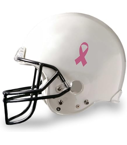 a pink football helmet Ribbon Decals for Helmets (Football, Baseball, Lacrosse, Hockey, Softball) 100 Stickers : Automotive Trek Bicycle Corporation – resistant polycarbonate material Color:Matte Black Craze Recycled Oversized Tote