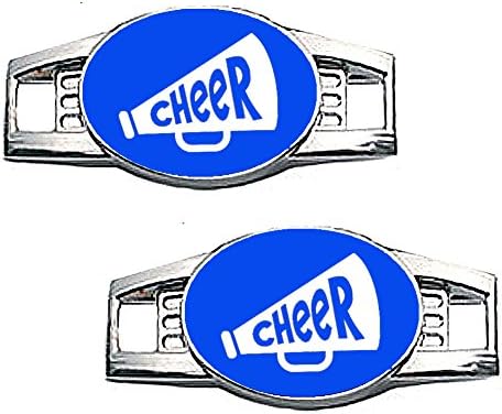 "Cheer Megaphone" Paracord / Shoe Cheerleading Charms (choose from 7 colors)-Blue