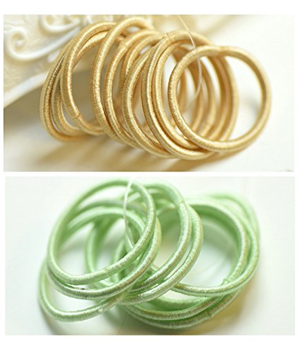 Ecome 100pcs Hair Accessories Elastic Hair Bands Girl Headbands Hair Ropes