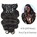 SHOWJARLLY Wavy Clip in Hair Extensions Human Hair 7Pcs/120g 24