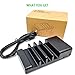 Docking Station,Tonyhoney 5 USB Multiport Charger Organizer iPhone,Android Phone Fast Charger (4-Port Black)