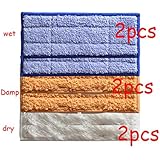 6 Packs Washable Mopping Pads for iRobot Braava Jet 240 241 Included (2 pcs Wet Pads, 2 pcs Damp Pads and 2pcs Dry Pad)