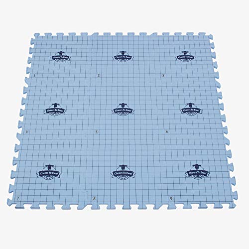 Cheers to Ewe! Foam Knitting Block Mat, Grid Blocking for Knitting Accuracy and Crochet, ½ Inch