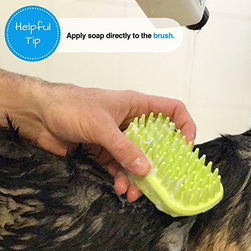 Dog Bath Brush – Best Pet Bathing Tool for Dogs – Pet Shampoo Brush for Grooming – Soft Silicone Bristles Give Pet Gentle Massage - Thumbnail 3
