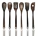 6 Piece Rosewood Kitchen Utensils: Wooden Spoon And Spatula Set With Unique And Elegant Design, Perfect For Serving, Mixing And Turning, Eco Friendly And Non Stick Cooking Tools