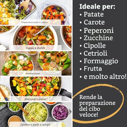 25 in 1 Chopper and Mandoline Slicer - Food Chopper with Container - Vegetable Cutter, Salad Slicer, Onion, Potato and Tomato Slicer - Kitchen Gadgets - 13 Blades