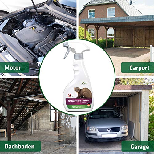 GARDIGO® Marderspray - Marderschreck für Auto, Dachboden, Garten | 500ml mit Eukalyptus-Citriodora Ãl | Marderabwehr Auto zum Marder vertreiben | Abwehrspray gegen Marder im KFZ | Made in Germany – Bild 8
