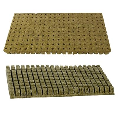 Grodan A-OK 1"x1" Sheet of 200 Rockwool / Stonewool Starter Cubes for Cuttings, Cloning, Plant Propagation, and Seed Starting