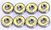 Mini Skater Abec 9 Precision 608 ZZ Bearings for Longboards and Skateboards (8pcs,Yellow)