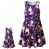 America Doll & Girl Matching Dresses Star Unicorn Clothes Outfits Sleeveless