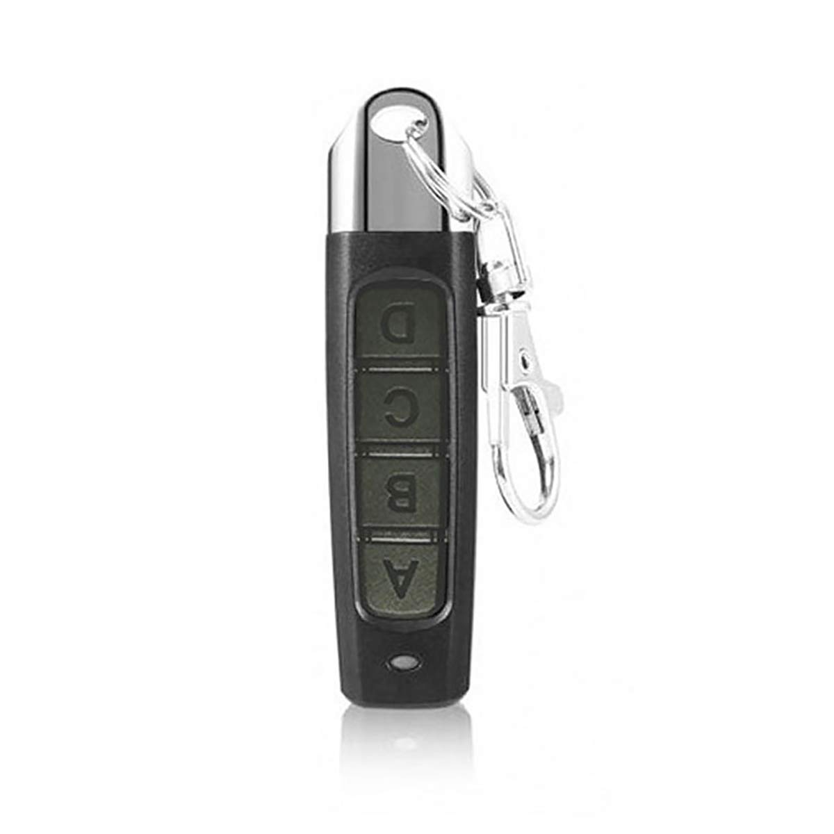 433Mhz Wireless Remote Cloner, Universal Cloning Remote Control Key with Key Fob for Electric Gate Garage Door (Black, ABCD Buttons)