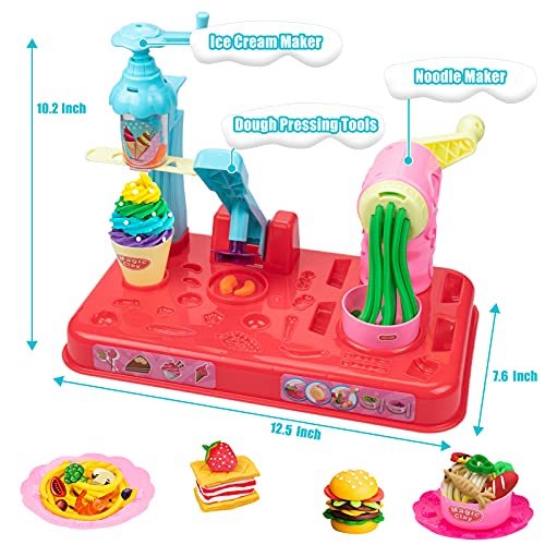 UNIH Play Dough Set for Toddlers, Play Dough Tool Kit Kitchen Creations